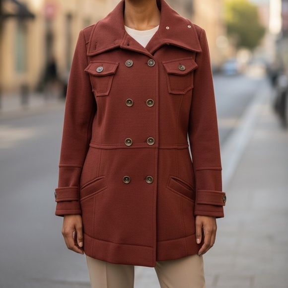 J. McLaughlin Jackets & Blazers - American Rag Burgundy Button Up Jacket